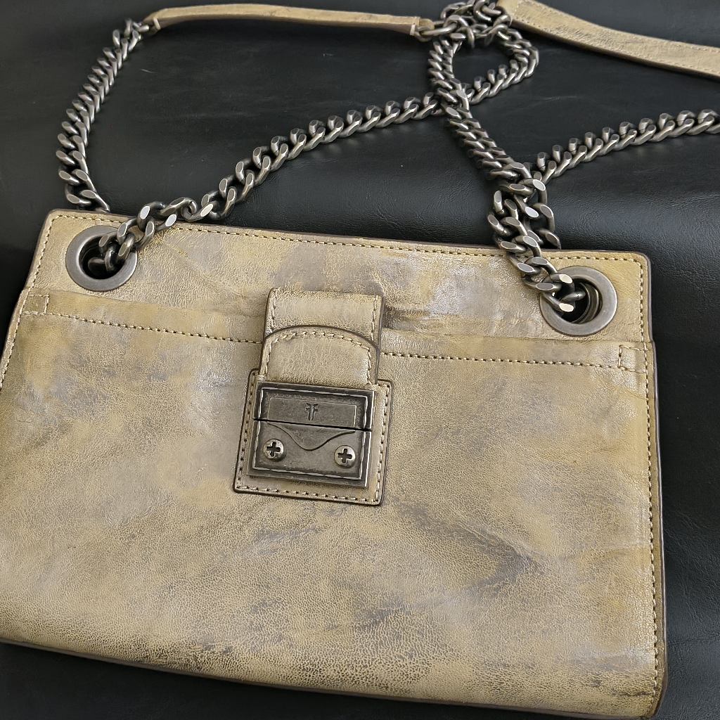 Frye Ella Pearlized Leather Double Handle Crossbody